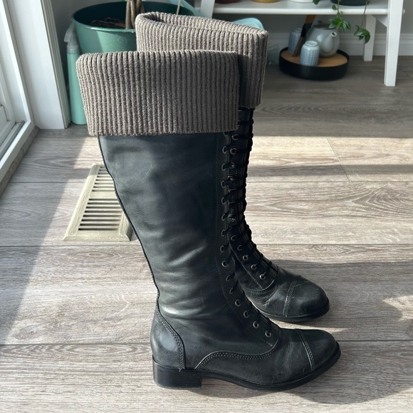 COPY - Cole Haan Nike Air Granny  Goth Equestrian Leather Riding Boots - Picture 2 of 16